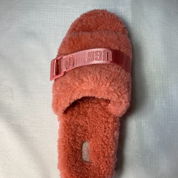 NIB UGG Fluffita Flatform Sheepskin Slides, Pink Blossom, Sz. 8 and 10 - Picture 7 of 9